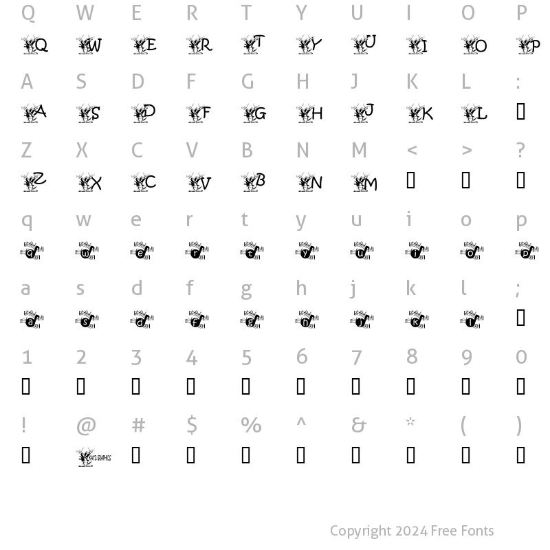 Character Map of KGMUSIC1 Regular