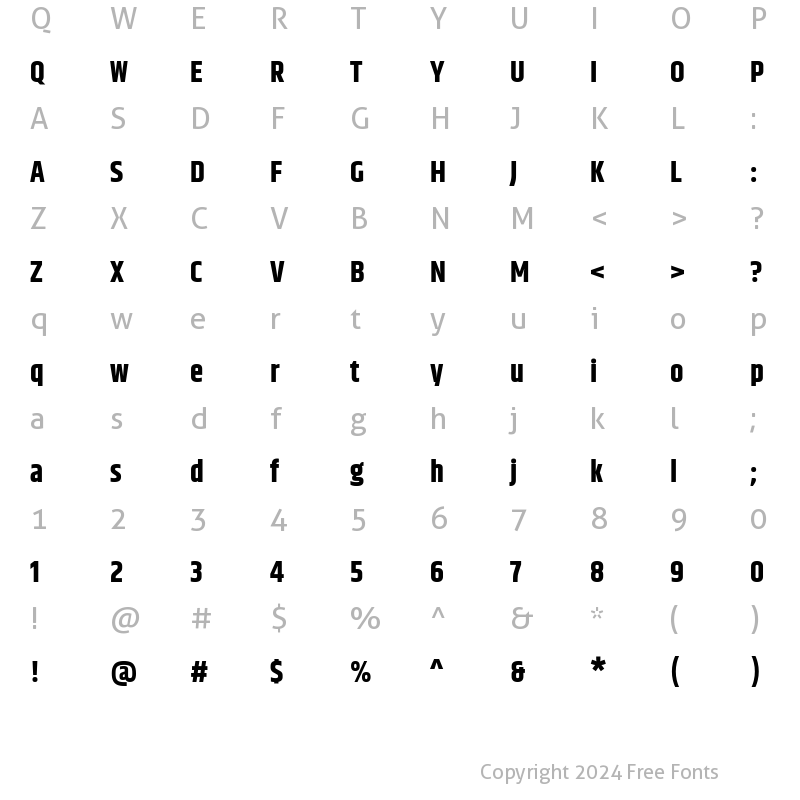 Character Map of Khand Bold