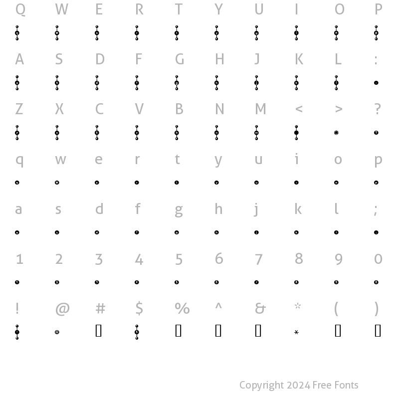 Character Map of khole Regular