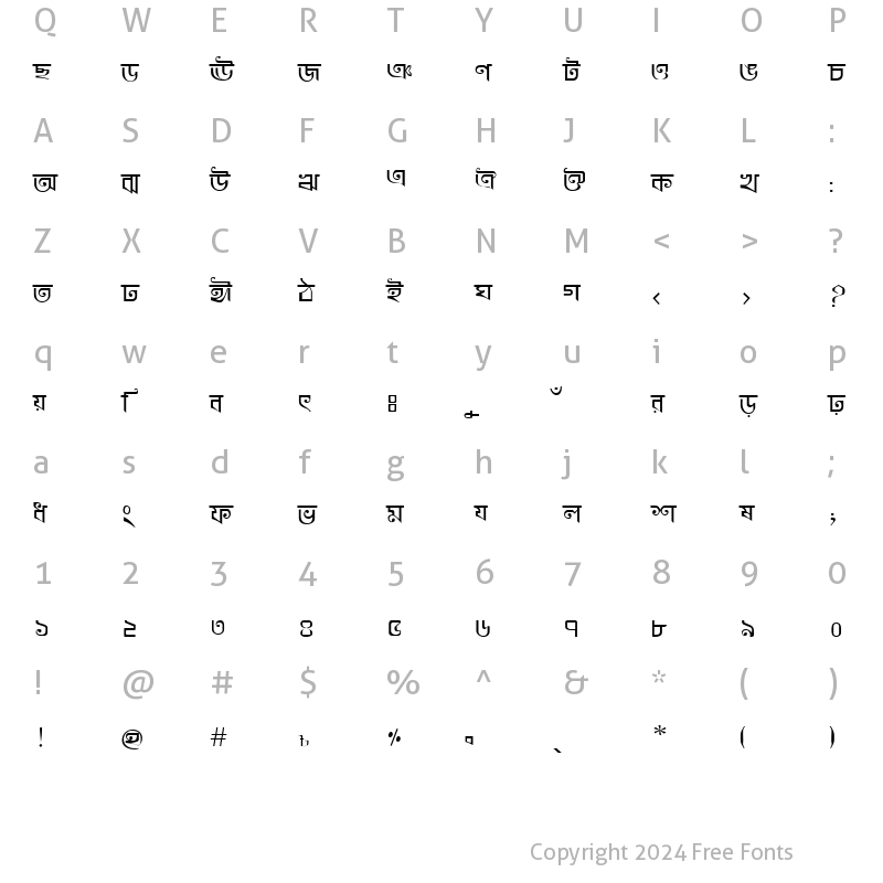 Character Map of KhooaiMatraMJ Regular