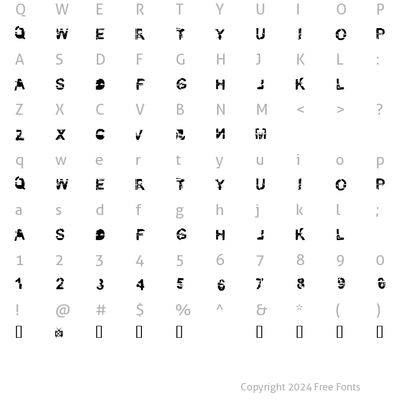 Character Map of kibblez no bitz Regular