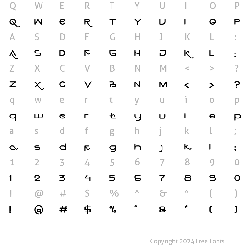 Character Map of KICRICK Regular