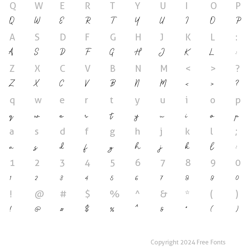 Character Map of Kids Rock Regular