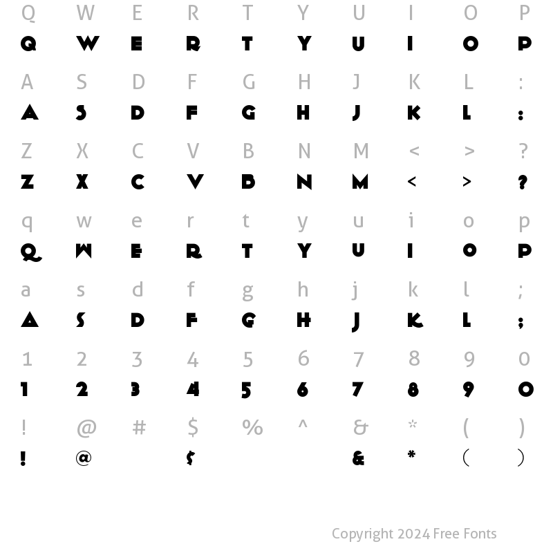 Character Map of KiloGram Regular