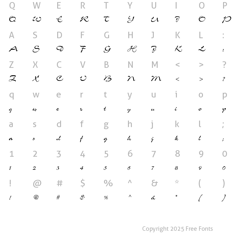Character Map of Kimmee Regular