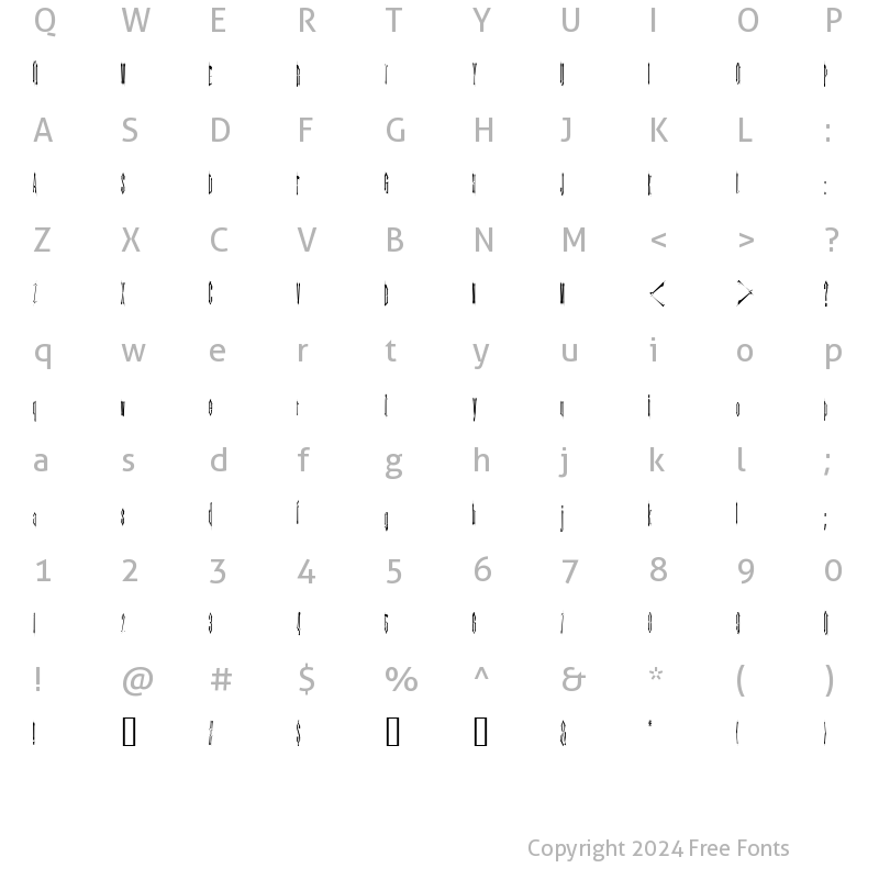 Character Map of Kinderfeld AOE Regular