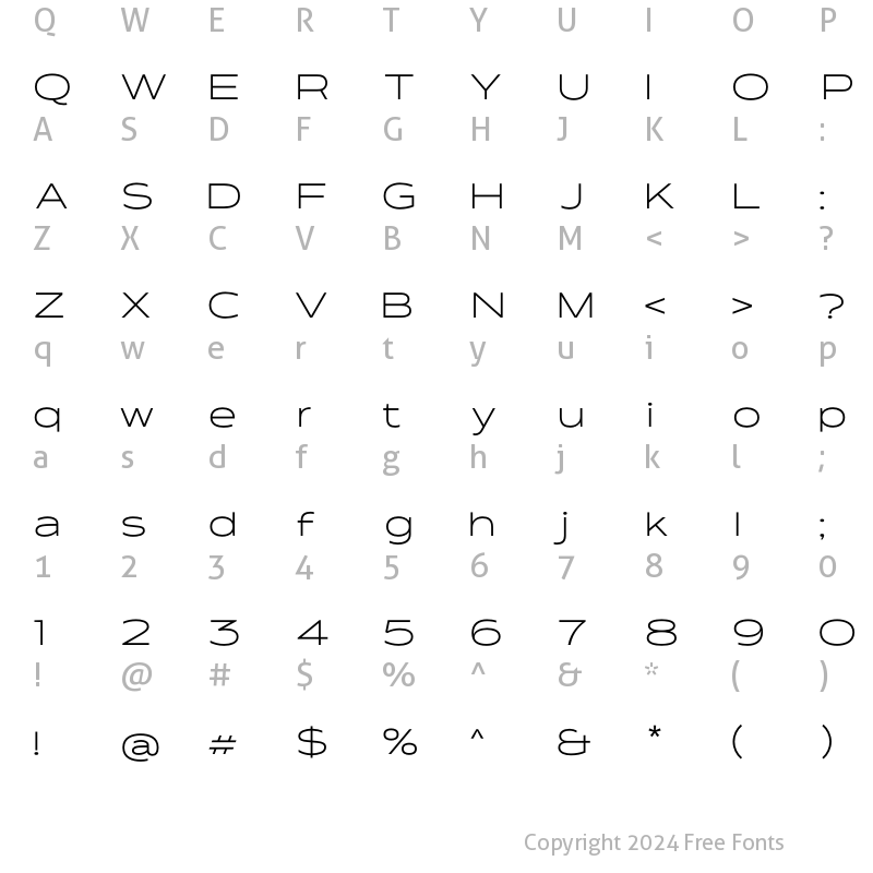 Character Map of Kinetic Light