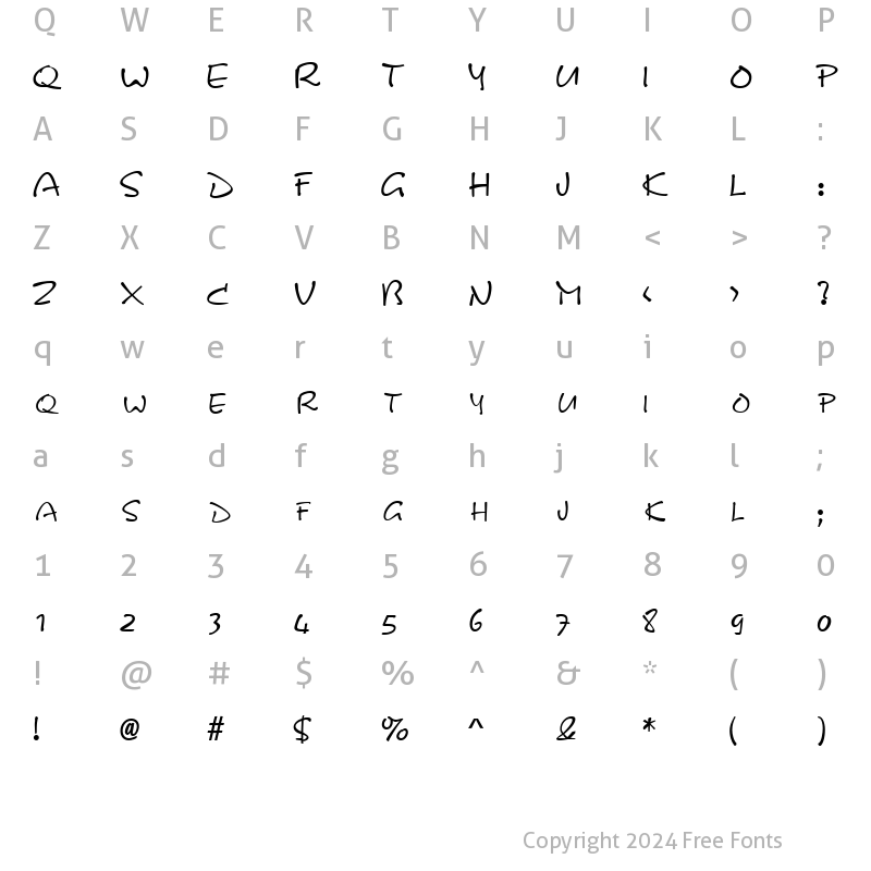 Character Map of KineticSCapsSSK Regular