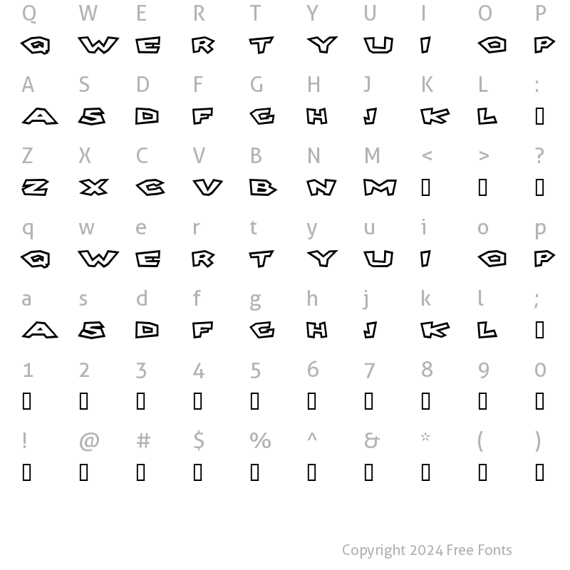 Character Map of King Kikapu Regular