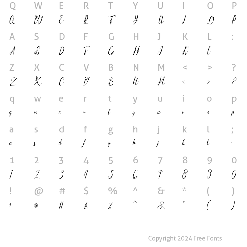 Character Map of KING LORD1 Regular