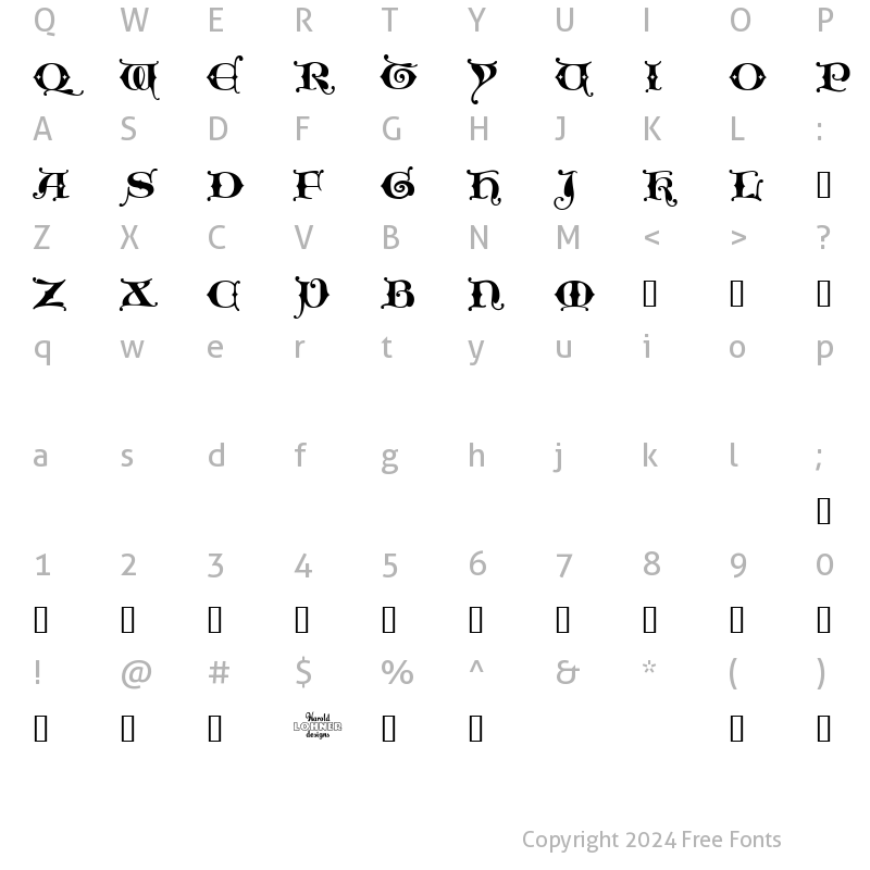 Character Map of King Xmas Trial Trial