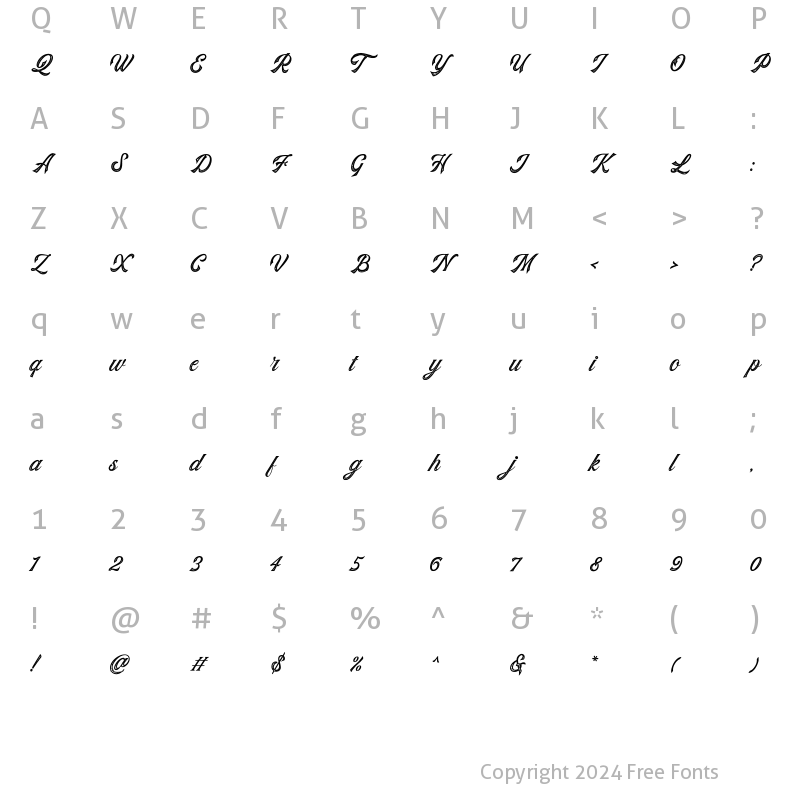 Character Map of Kingdrops Stamp