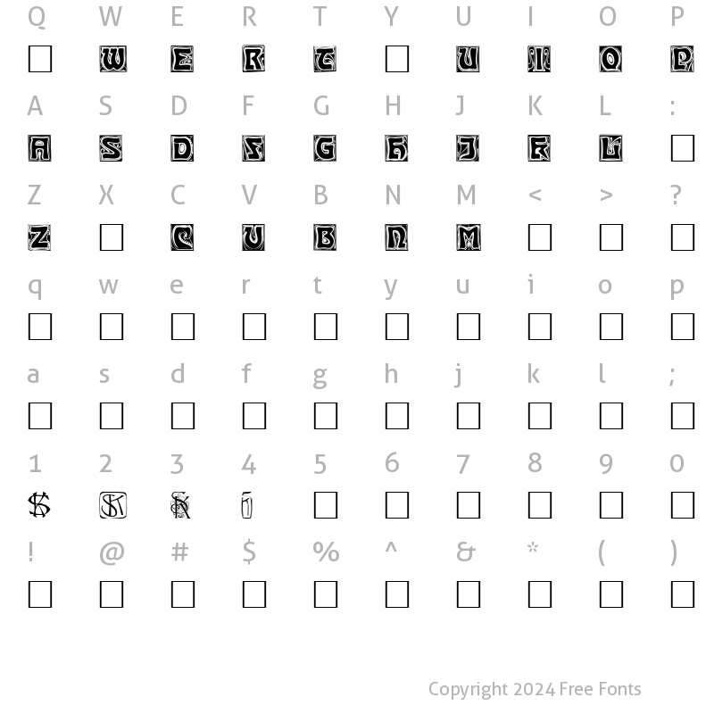 Character Map of Kinigstein Regular