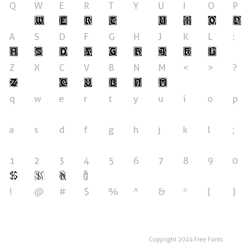 Character Map of KinigsteinKaps Regular