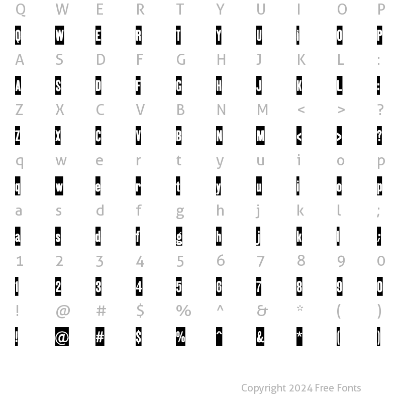 Character Map of Kipp No2 Regular