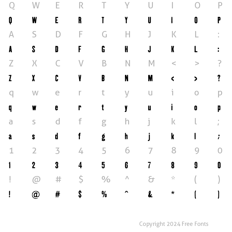 Character Map of Kipp No3 Regular