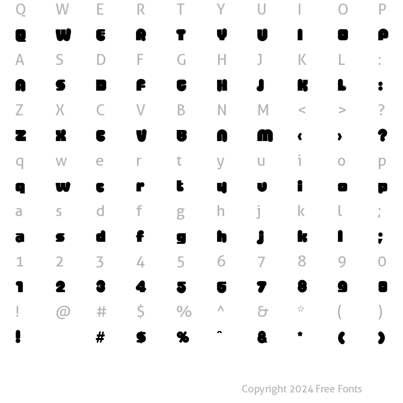 Character Map of KirstenBecker Bold