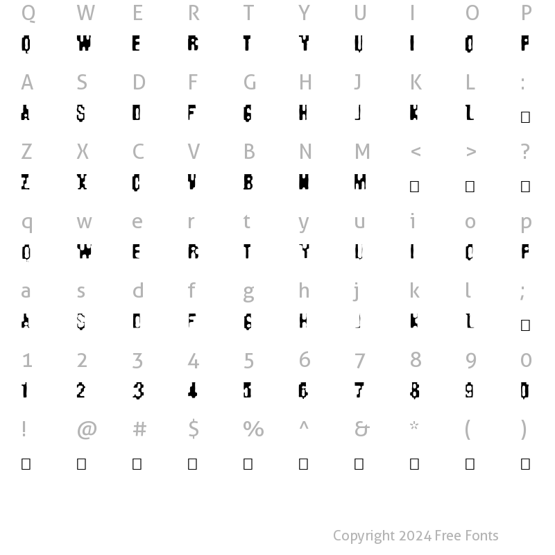 Character Map of Kisskorv Regular