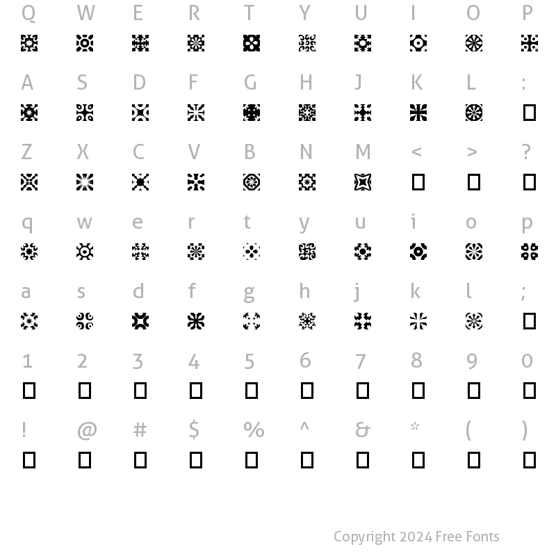 Character Map of kitchen tile Regular