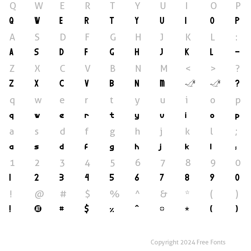 Character Map of Kitchener Regular