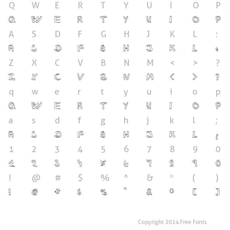 Character Map of Klaus Johansen hollow Regular