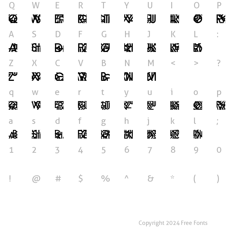 Character Map of KleinsTypesoup Regular