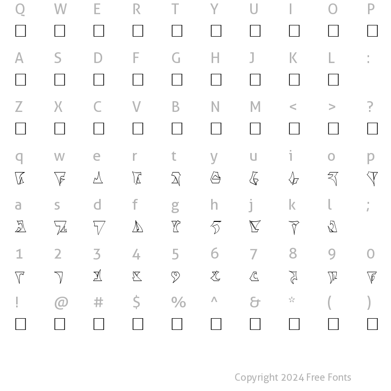 Character Map of Klinzhai hollow Regular