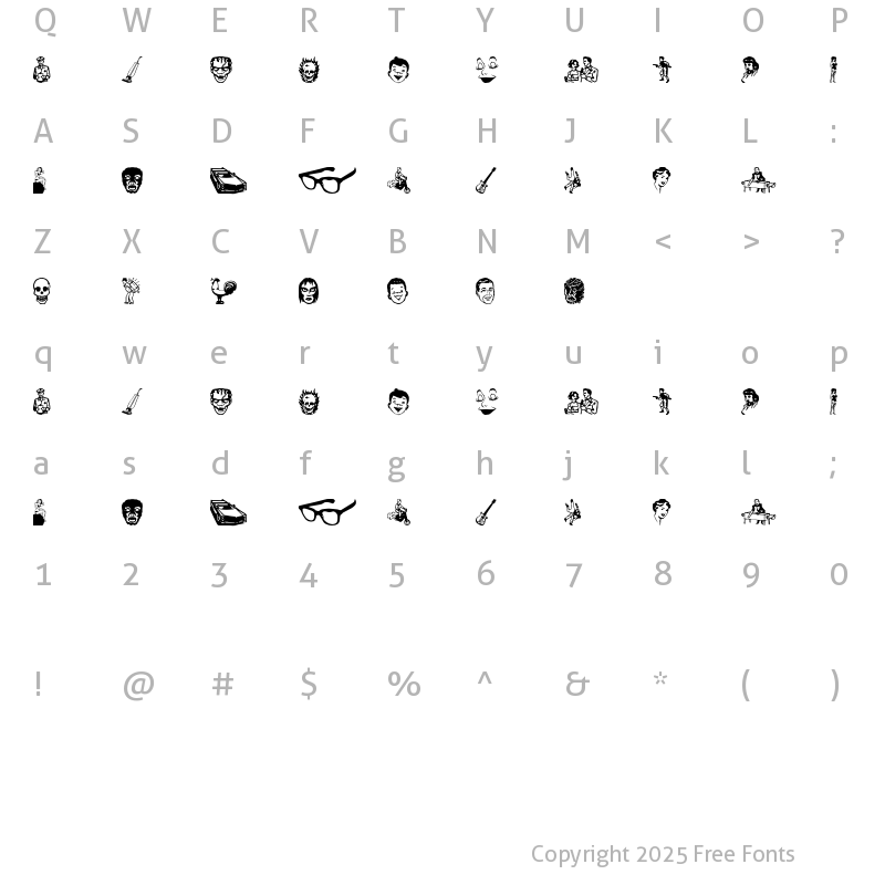 Character Map of Klippy Dingbats Regular