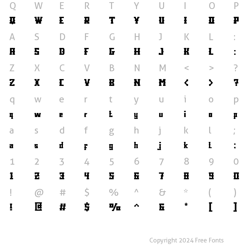 Character Map of KLOCK Bold