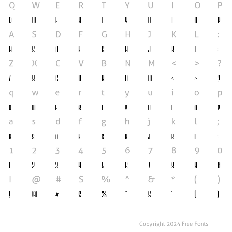 Character Map of Klyson Sans