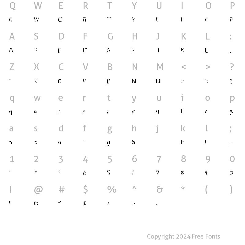 Character Map of Knarkarsvin Regular