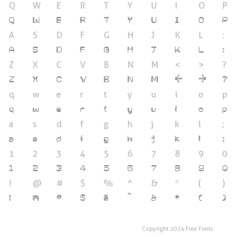 Character Map of KneeonBold Regular