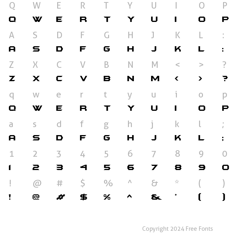 Character Map of KnightPlain Regular