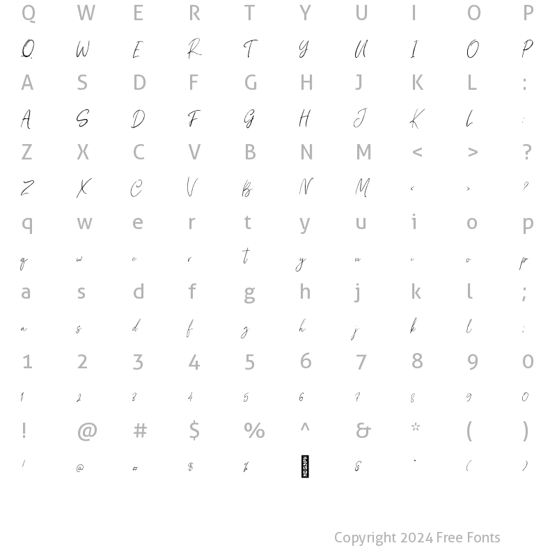 Character Map of Knights Inn Regular