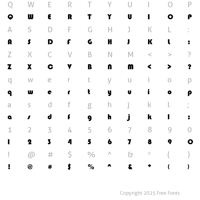 Character Map of Knobby Pine Knobby Pine