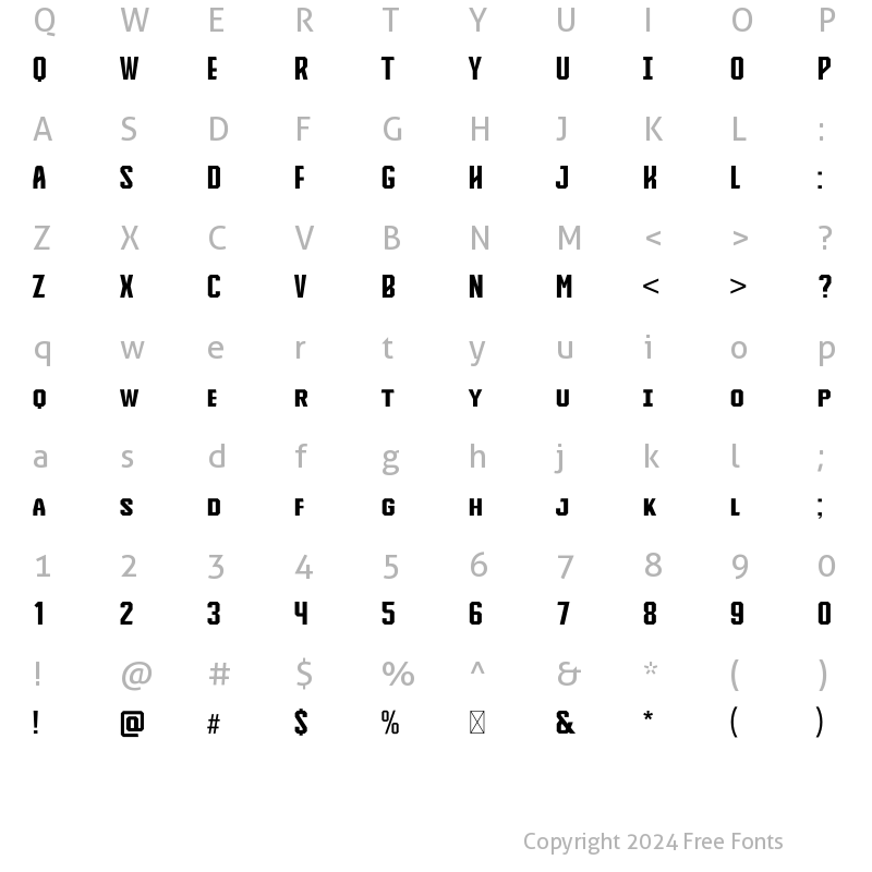 Character Map of Knucklehead Black