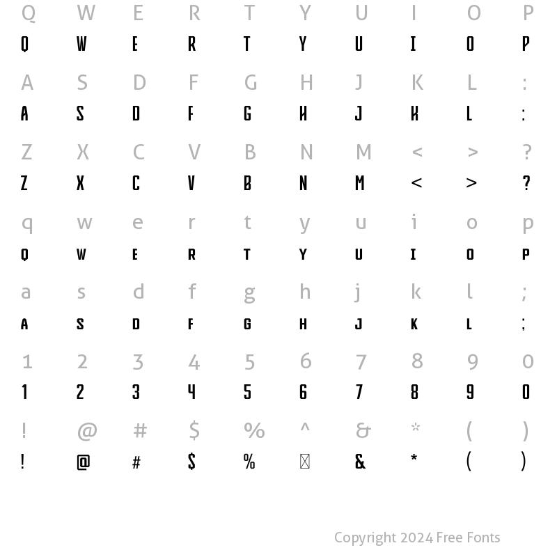 Character Map of Knucklehead Bold