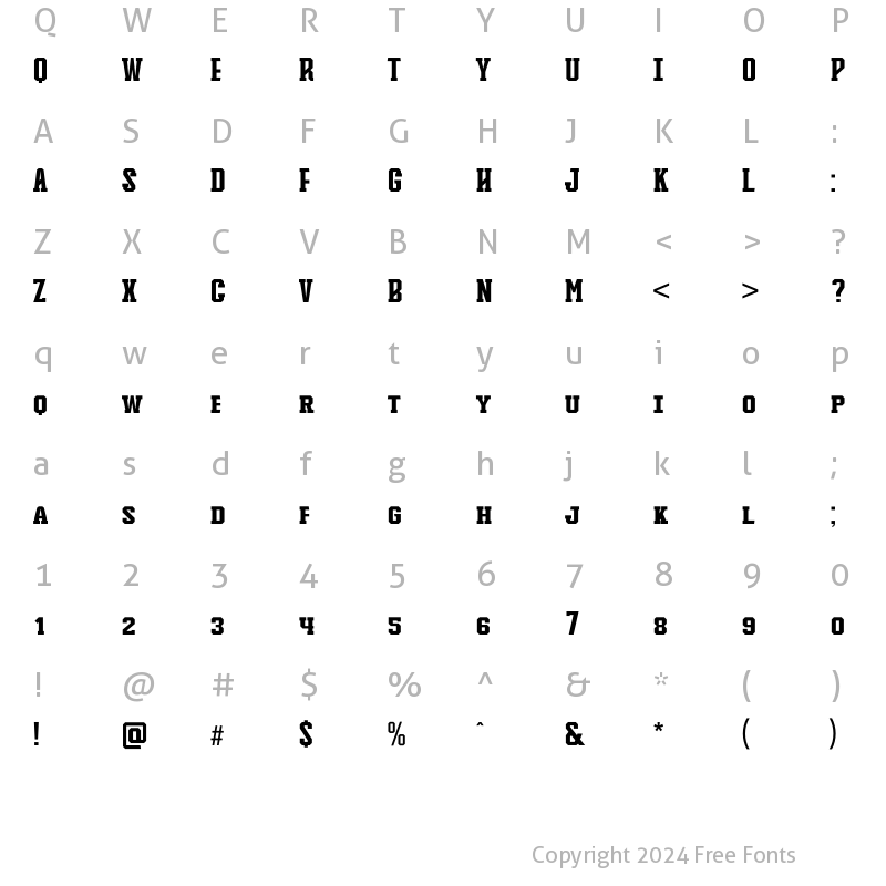 Character Map of Knucklehead Slab Black