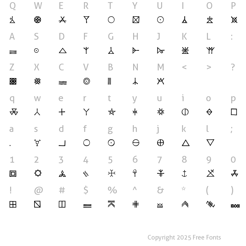 Character Map of KochSigns One Regular