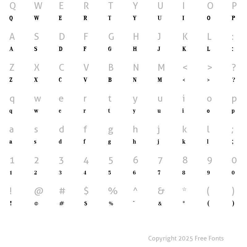 Character Map of KodchiangUPC Bold