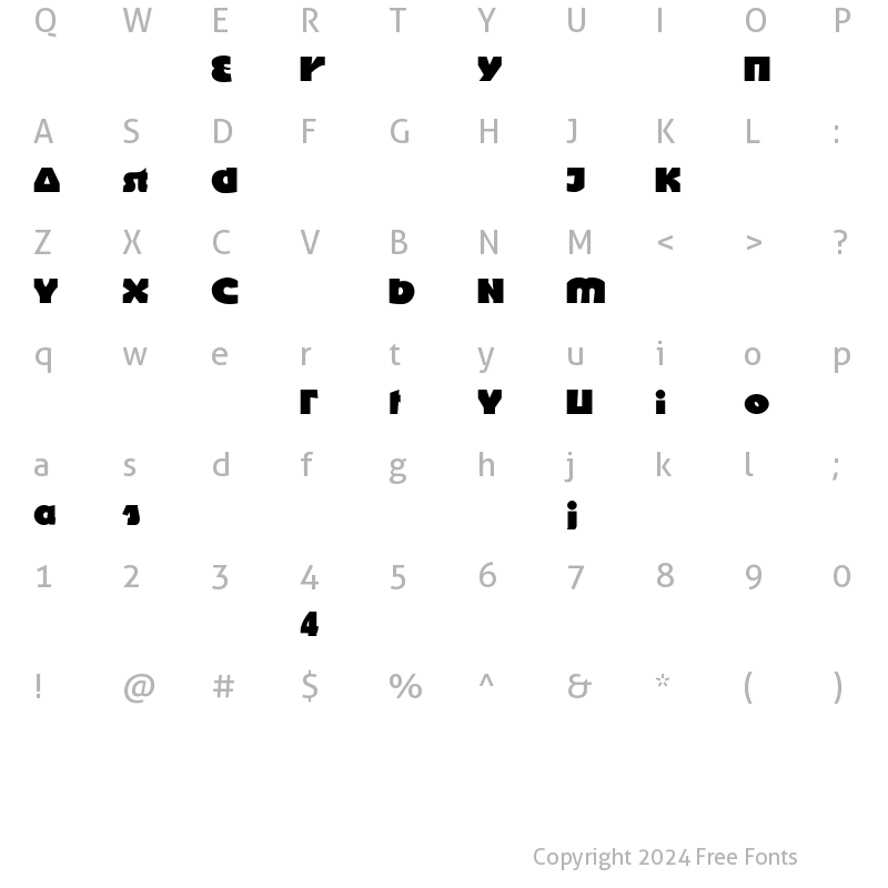 Character Map of Kofi Extra