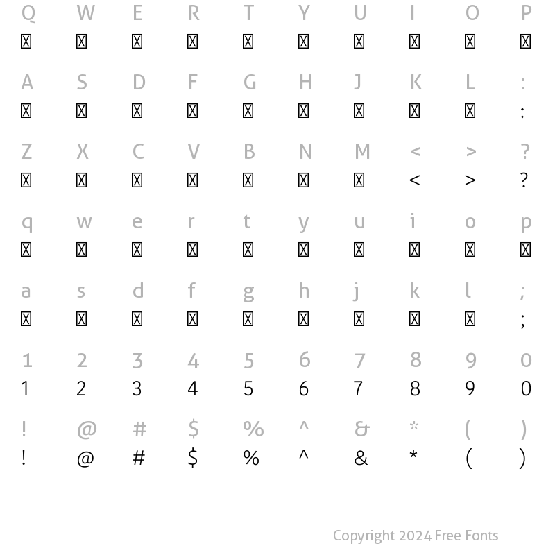 Character Map of KohinoorArabic-Light ?