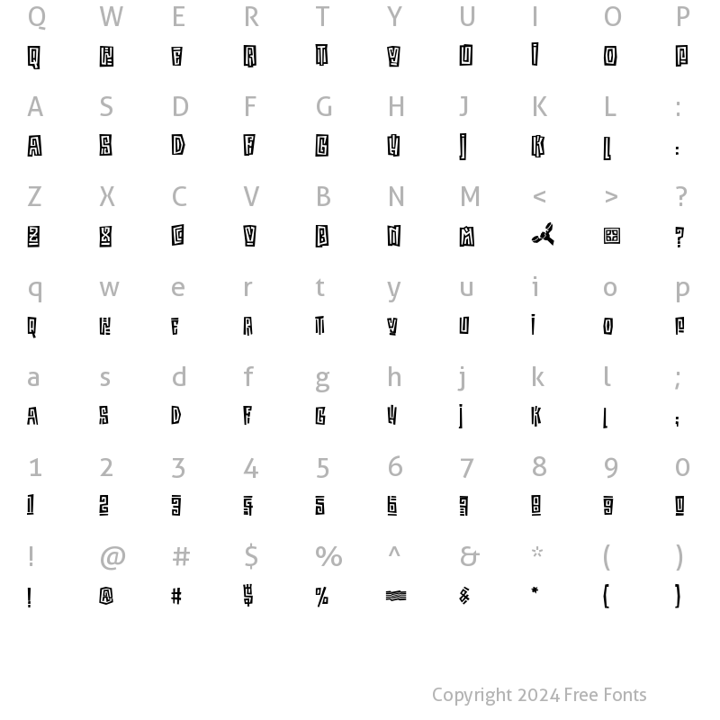 Character Map of KokoaITC Bold