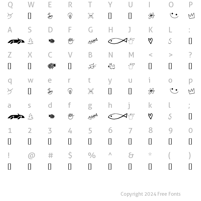 Character Map of kom ? hj?lp Regular