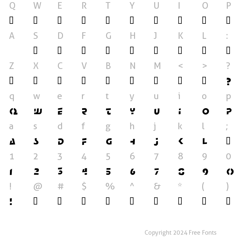 Character Map of Komputter Regular