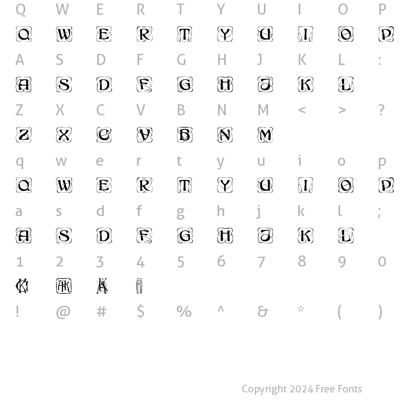 Character Map of Konanur-Caps Regular