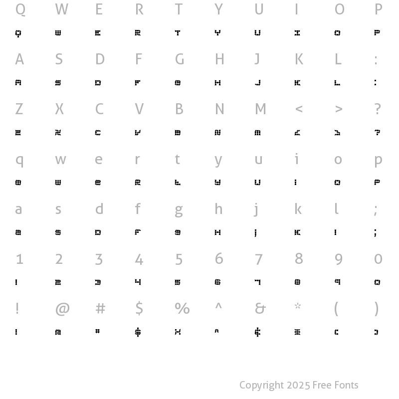 Character Map of Konector Eerie BRK Regular