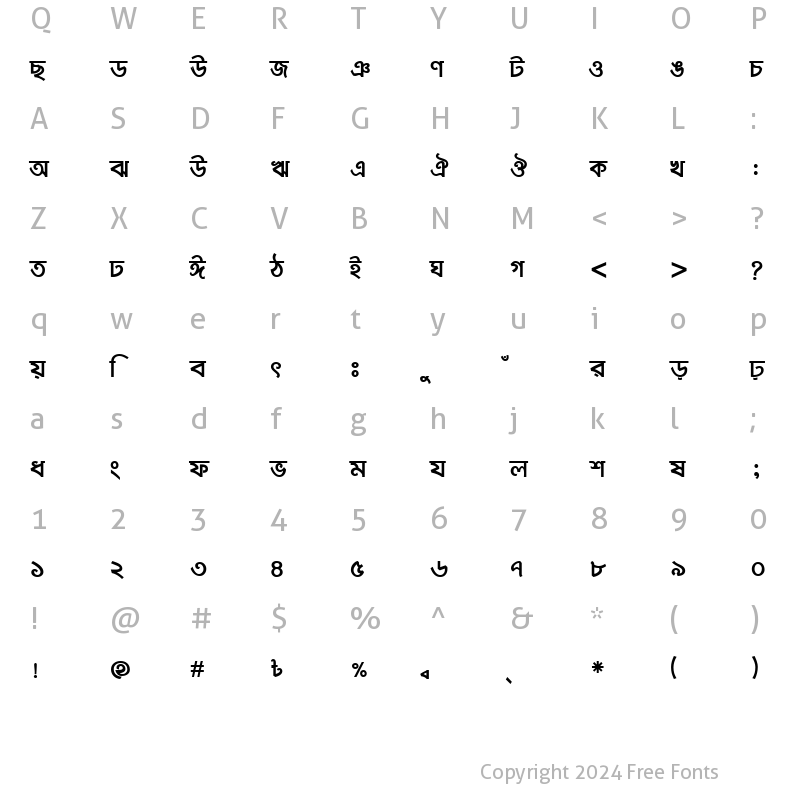 Character Map of KongshoMJ Bold