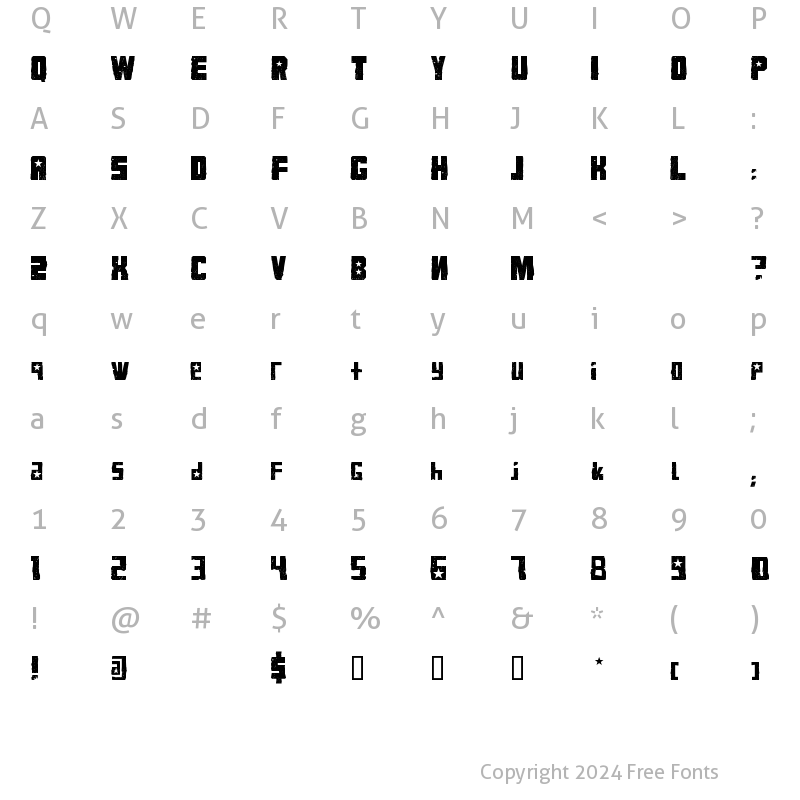 Character Map of KonQa Black