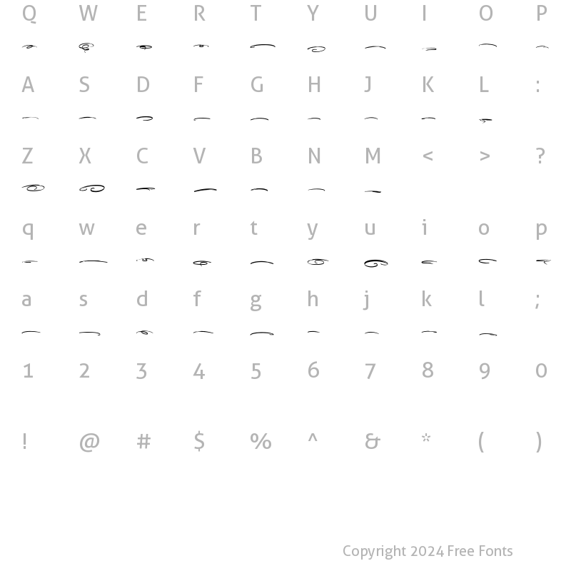 Character Map of Konsteady Underlines Regular